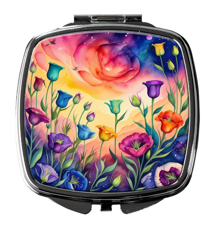 Colorful Zinnias Compact Mirror Image 1