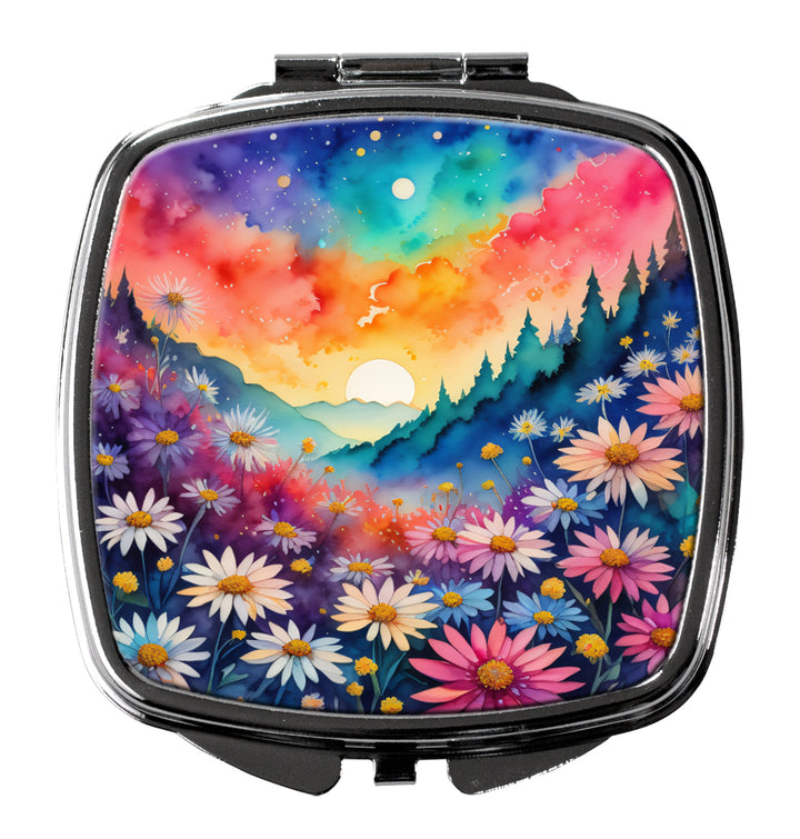 Colorful Zinnias Compact Mirror Image 6