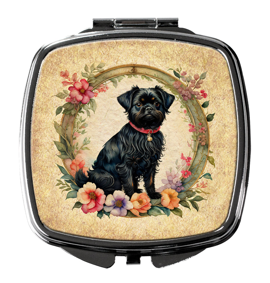Yorkshire Terrier and Flowers Compact Mirror-DAC2072SCM-PARENT Image 1