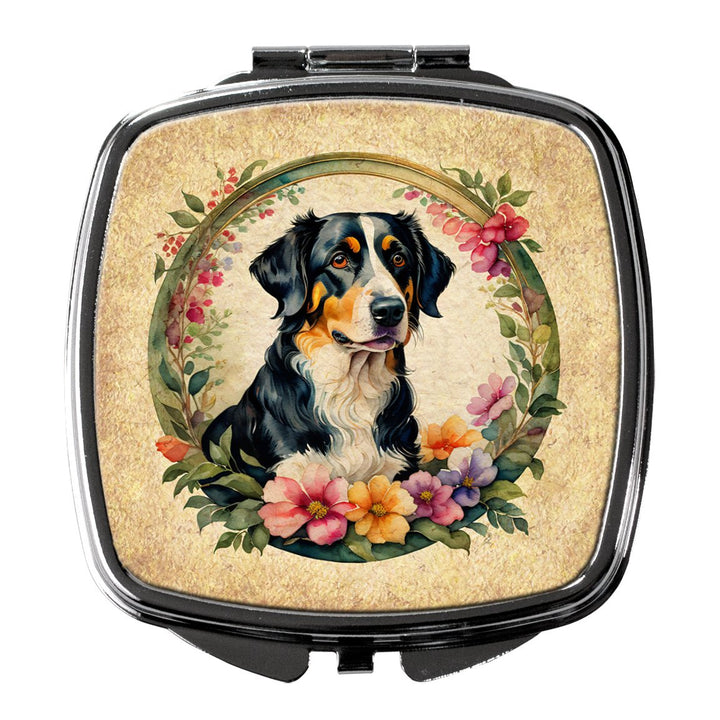 Yorkshire Terrier and Flowers Compact Mirror Image 1