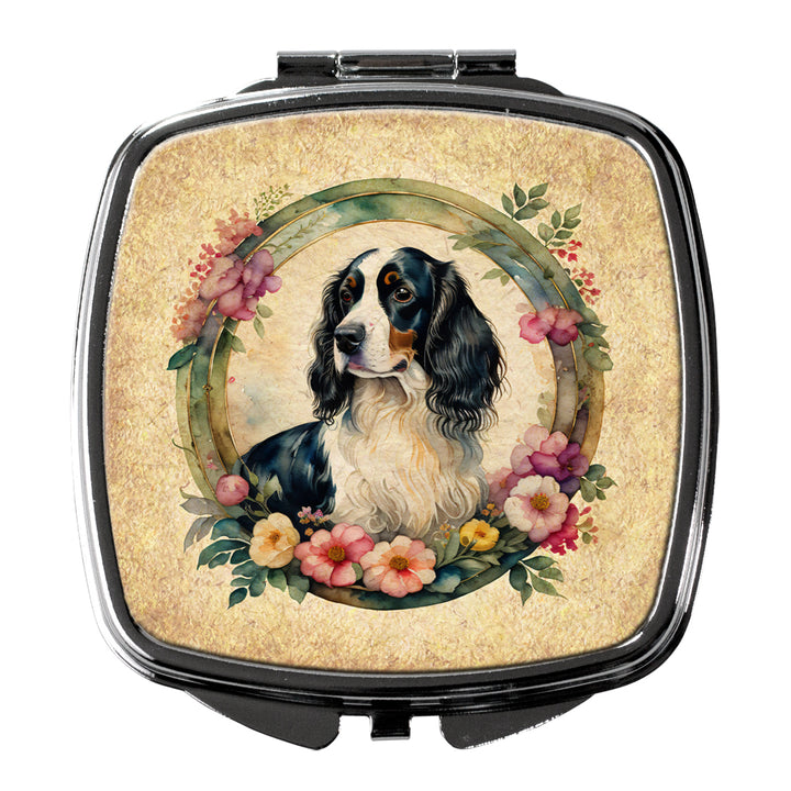 Yorkshire Terrier and Flowers Compact Mirror Image 12
