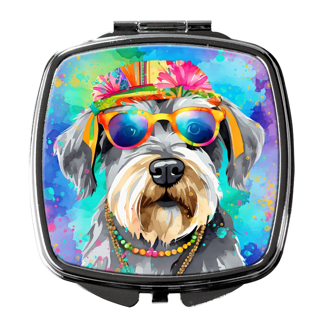 Yorkshire Terrier Hippie Dawg Compact Mirror Image 1