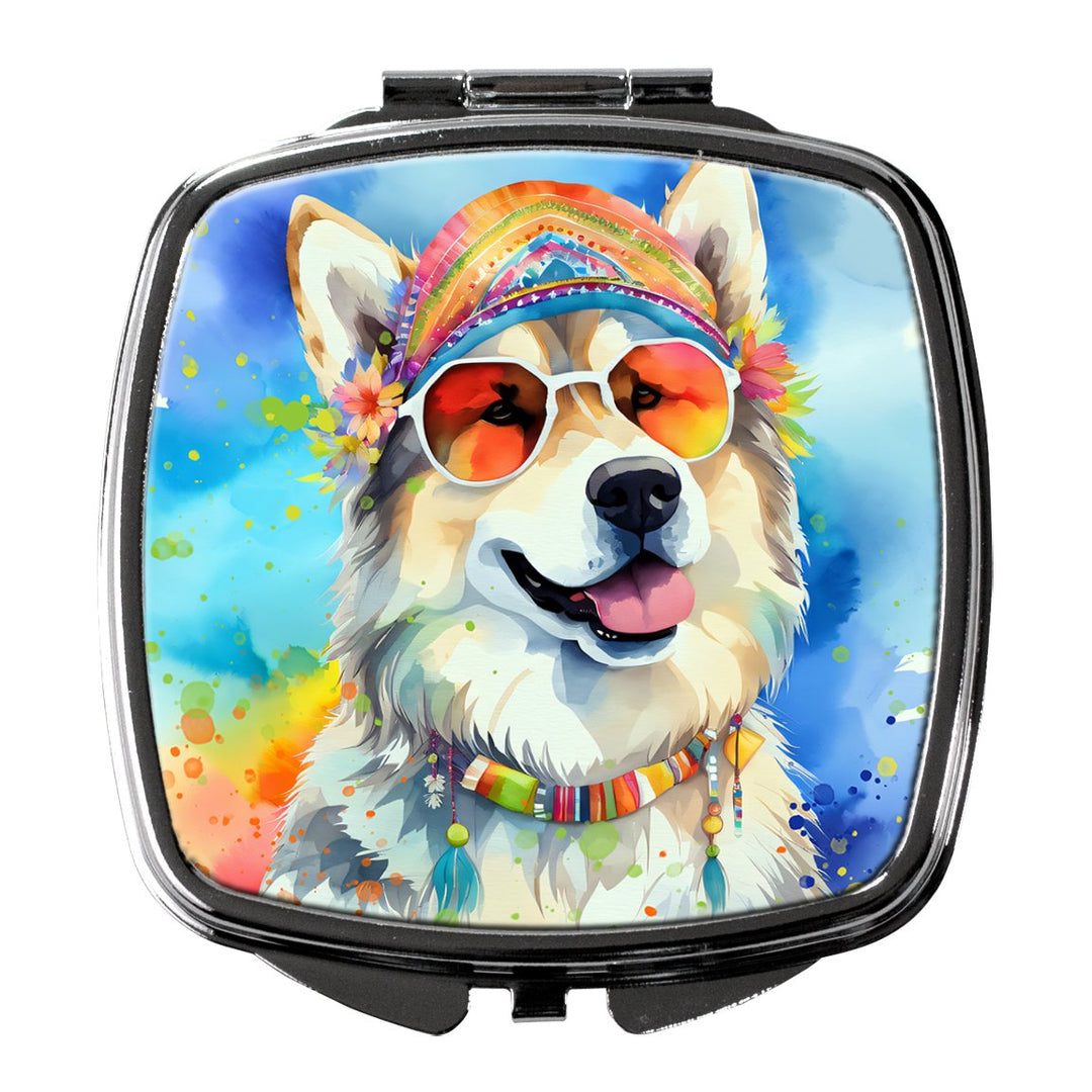 Yorkshire Terrier Hippie Dawg Compact Mirror Image 1