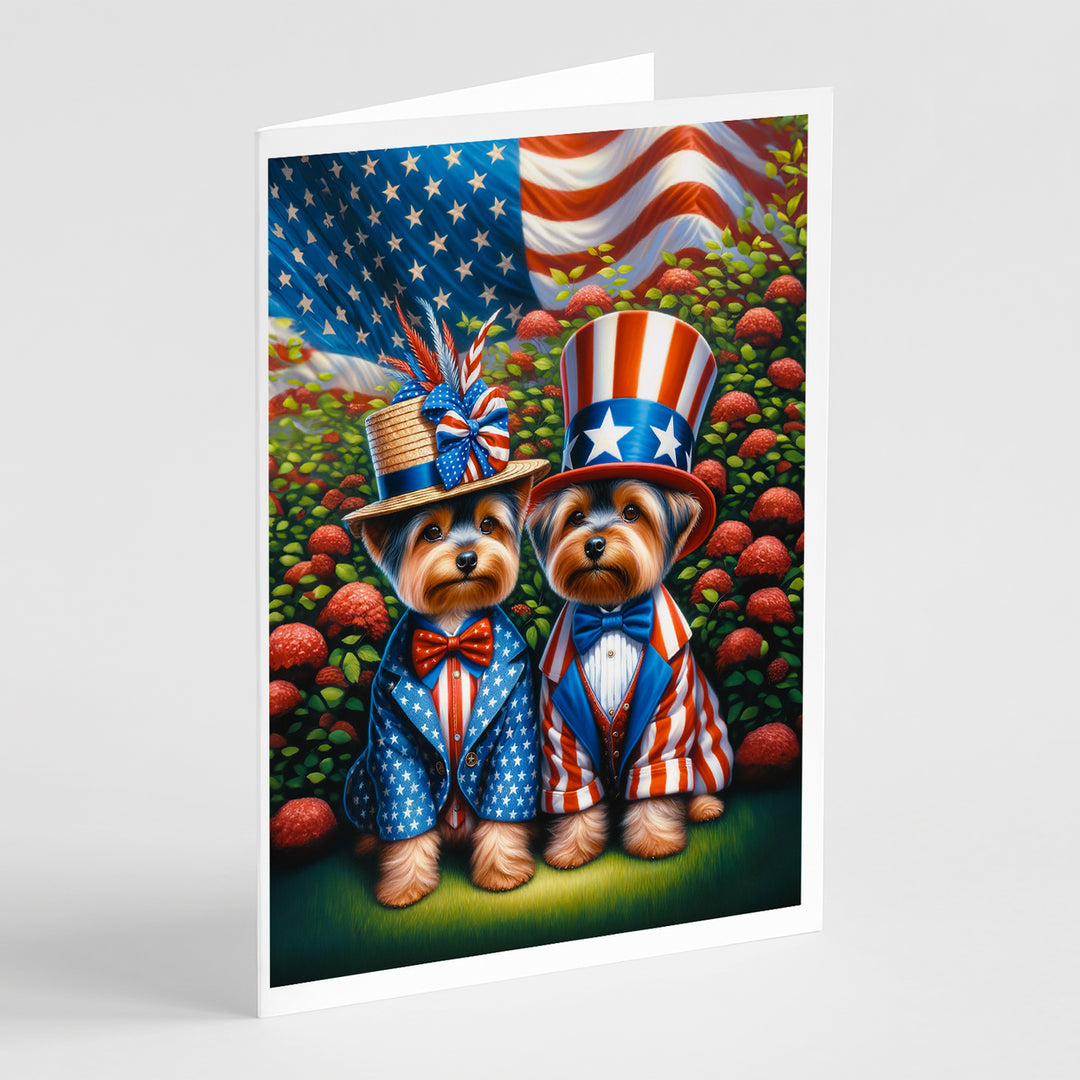 All American Yorkshire Terrier Greeting Cards Pack of 8 Image 4