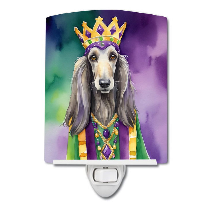 Yorkshire Terrier King of Mardi Gras Ceramic Night Light Image 2