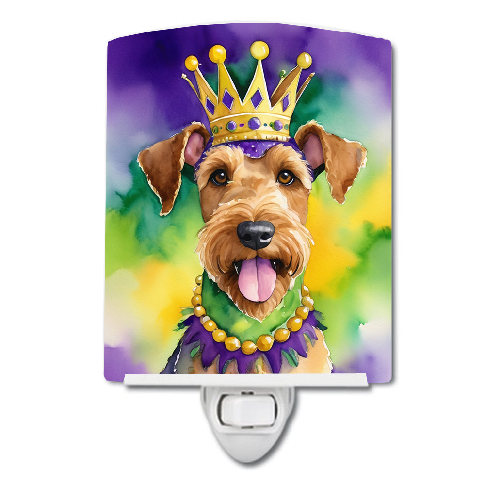 Yorkshire Terrier King of Mardi Gras Ceramic Night Light Image 3