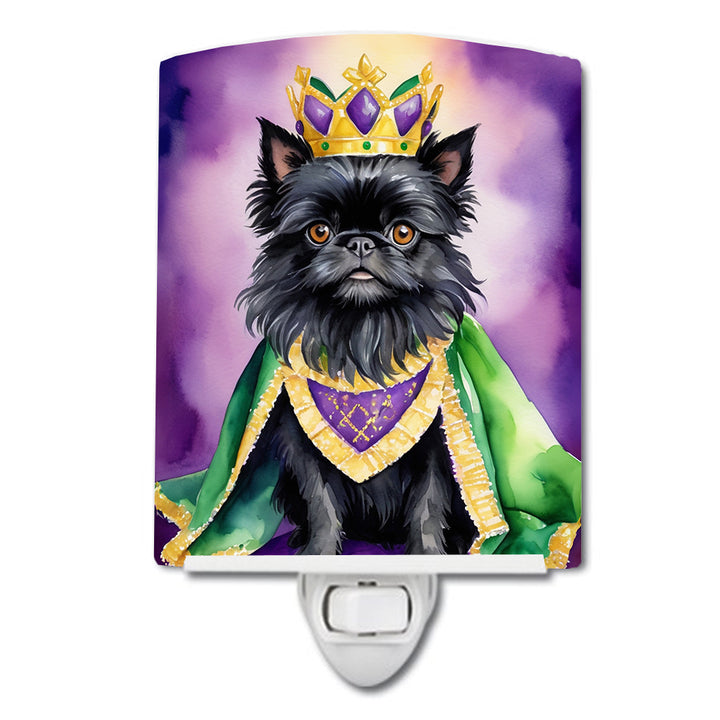 Yorkshire Terrier King of Mardi Gras Ceramic Night Light Image 1