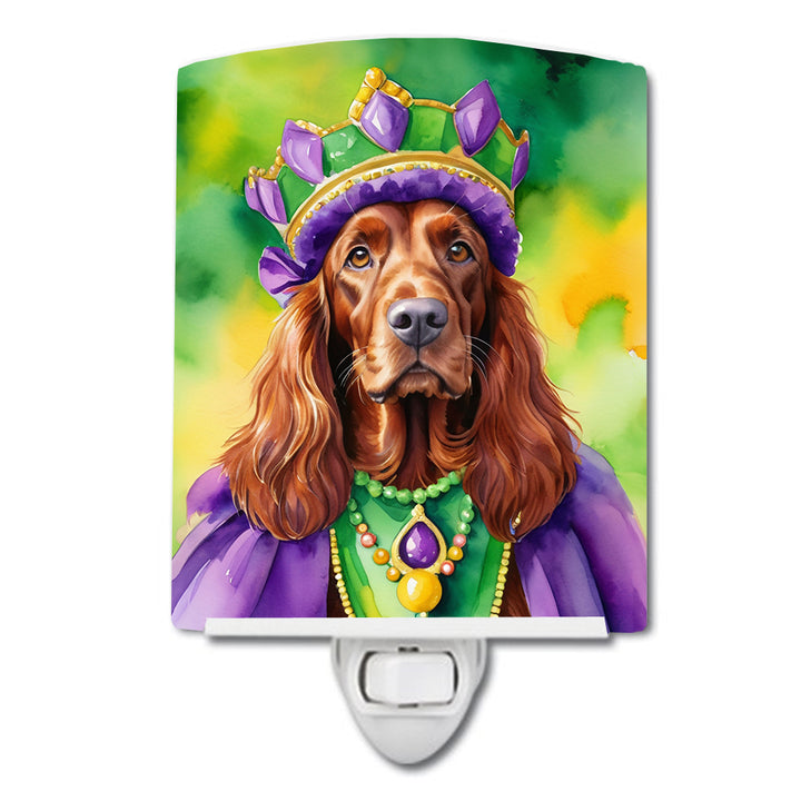 Yorkshire Terrier King of Mardi Gras Ceramic Night Light Image 2