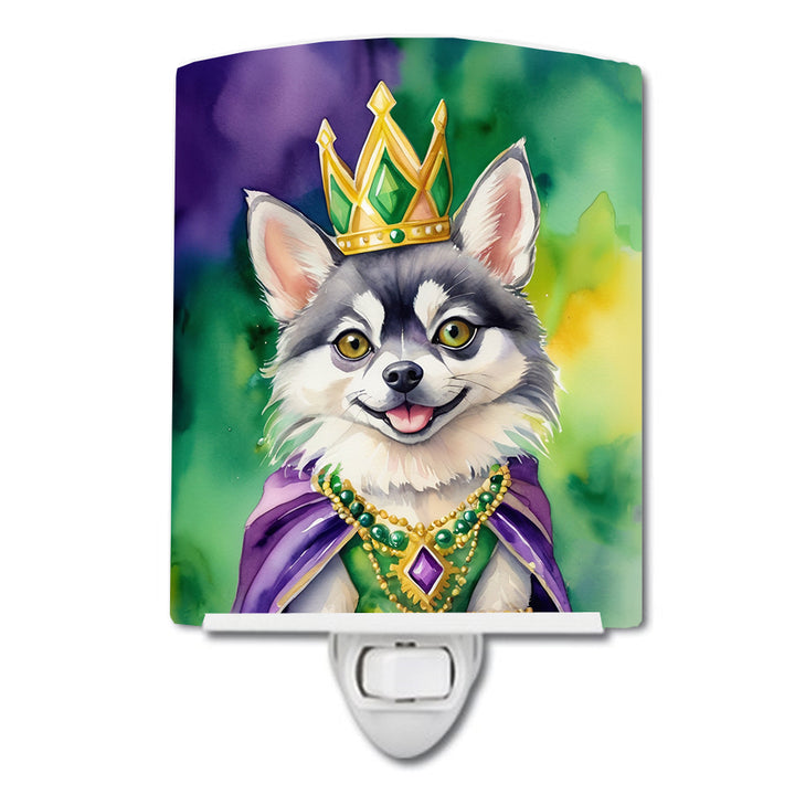 Yorkshire Terrier King of Mardi Gras Ceramic Night Light Image 5