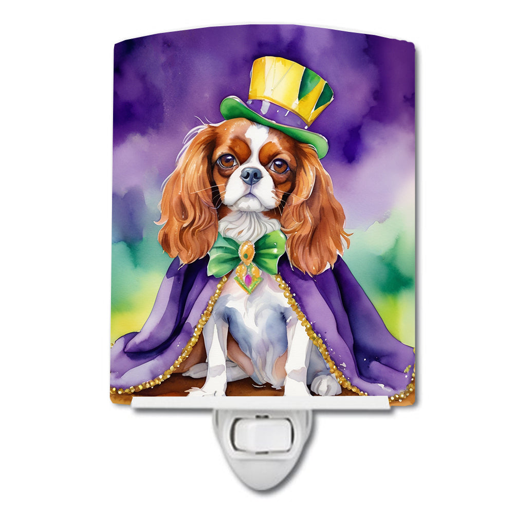 Yorkshire Terrier King of Mardi Gras Ceramic Night Light Image 3