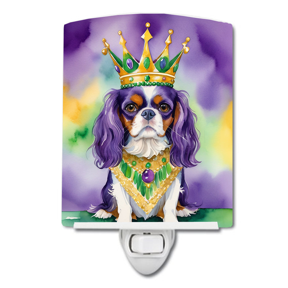 Yorkshire Terrier King of Mardi Gras Ceramic Night Light Image 4