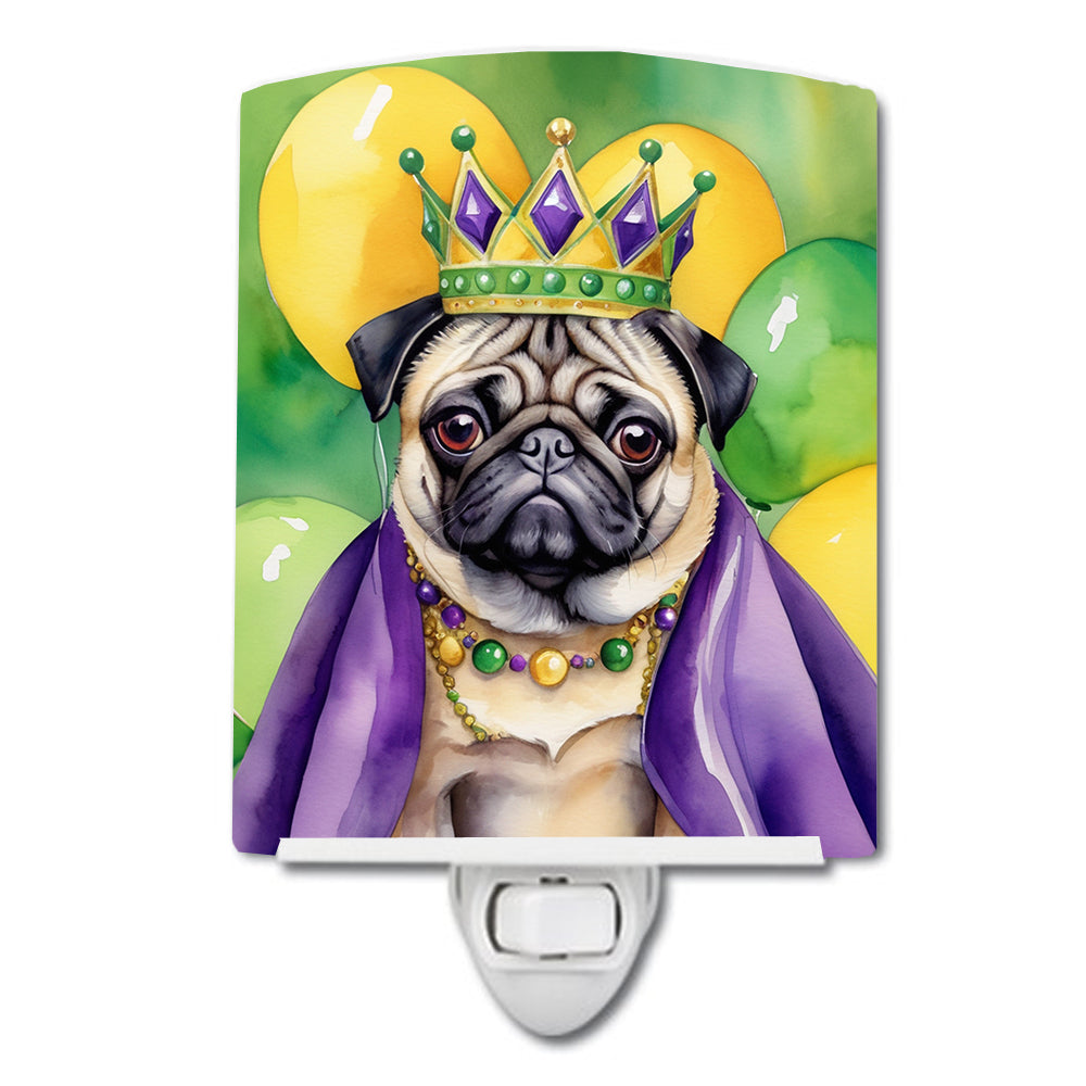 Yorkshire Terrier King of Mardi Gras Ceramic Night Light Image 3