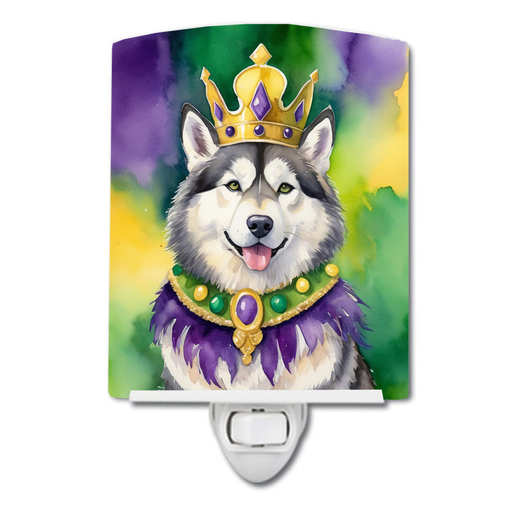 Yorkshire Terrier King of Mardi Gras Ceramic Night Light Image 6