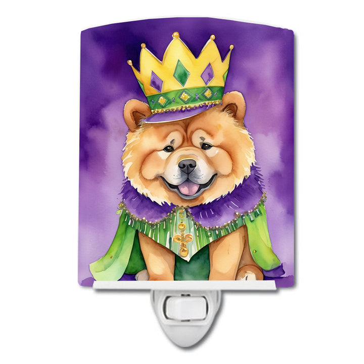 Yorkshire Terrier King of Mardi Gras Ceramic Night Light Image 8