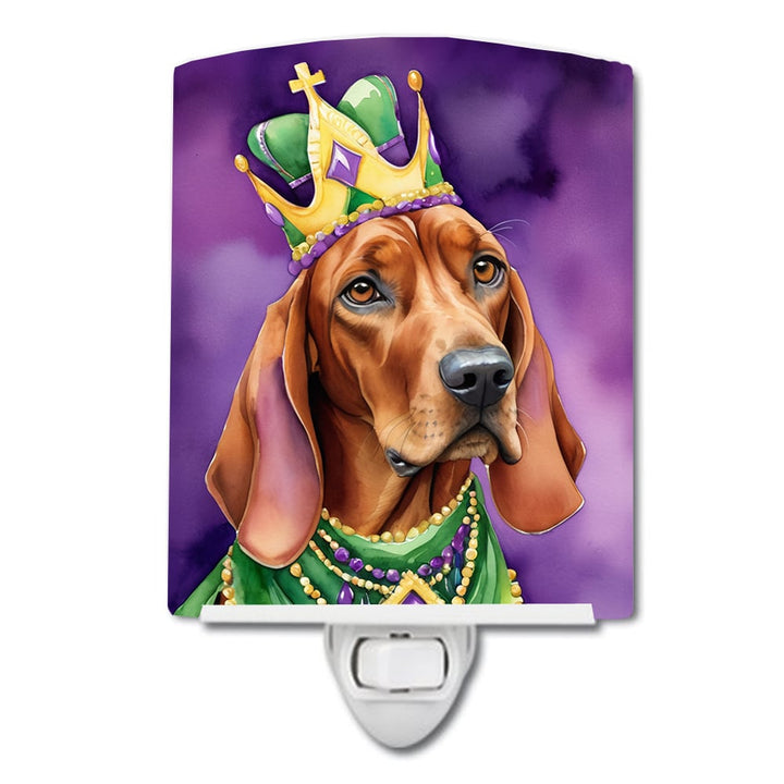 Yorkshire Terrier King of Mardi Gras Ceramic Night Light Image 1