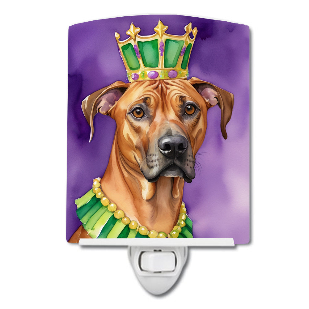 Yorkshire Terrier King of Mardi Gras Ceramic Night Light Image 8