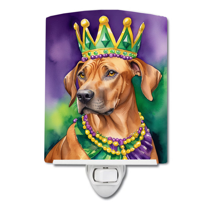 Yorkshire Terrier King of Mardi Gras Ceramic Night Light Image 9