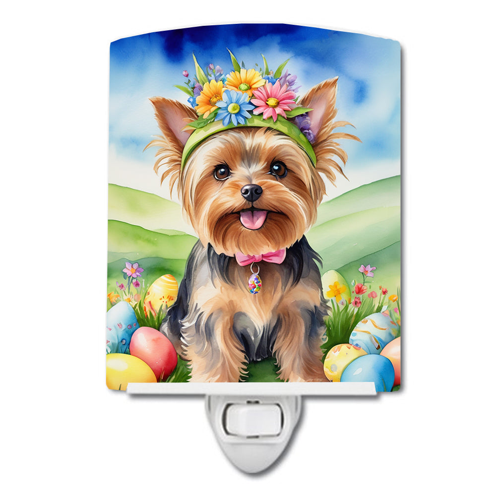 Yorkshire Terrier Easter Egg Hunt Ceramic Night Light Image 2