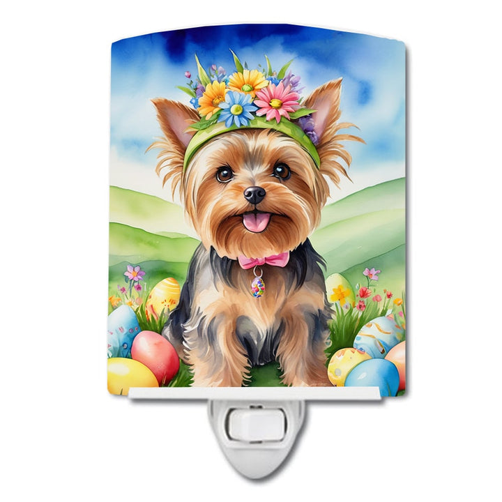 Yorkshire Terrier Easter Egg Hunt Ceramic Night Light Image 1