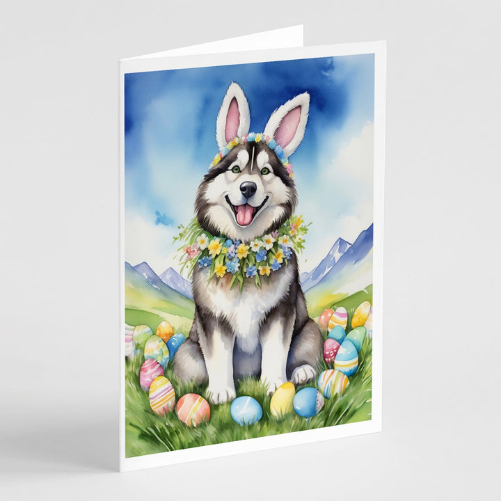 Yorkshire Terrier Easter Egg Hunt Greeting Cards Pack of 8 Image 1