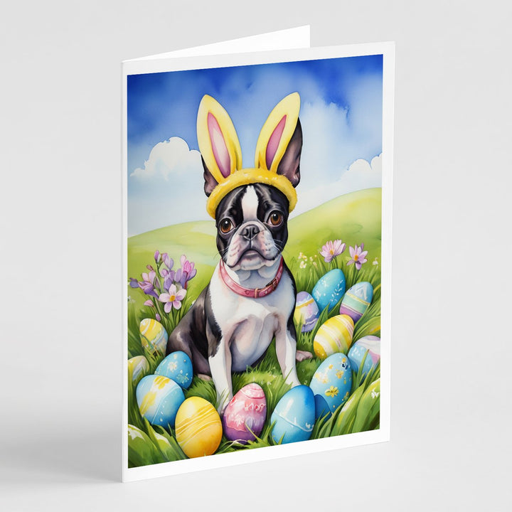 Yorkshire Terrier Easter Egg Hunt Greeting Cards Pack of 8 Image 1