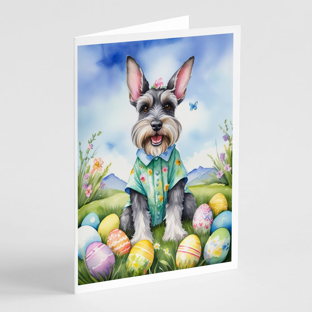 Yorkshire Terrier Easter Egg Hunt Greeting Cards Pack of 8 Image 1