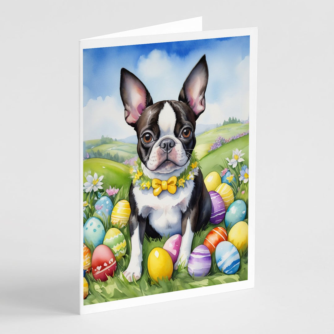 Yorkshire Terrier Easter Egg Hunt Greeting Cards Pack of 8 Image 1