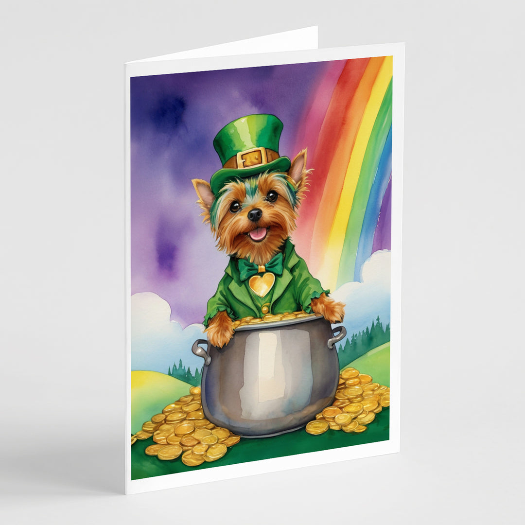 Yorkshire Terrier St Patricks Day Greeting Cards Pack of 8 Image 2