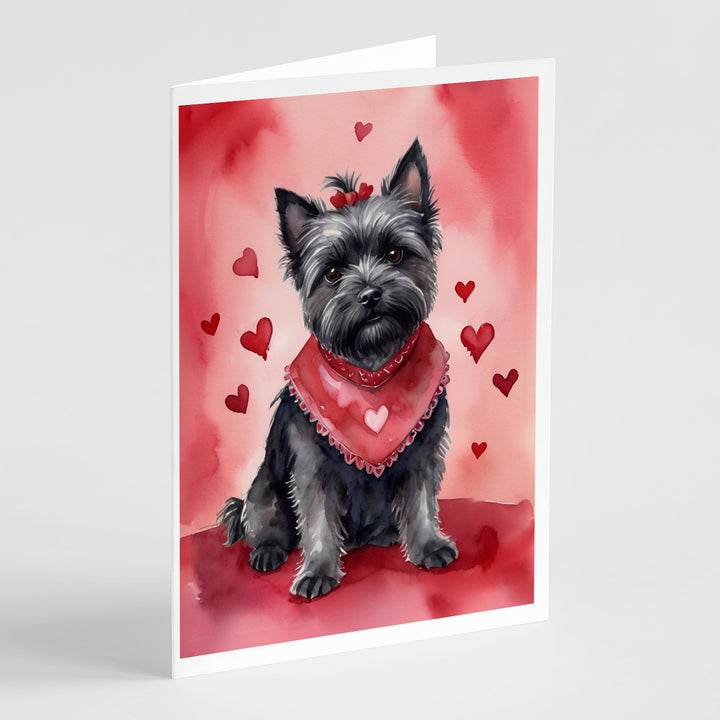 Yorkshire Terrier My Valentine Greeting Cards Pack of 8 Image 5