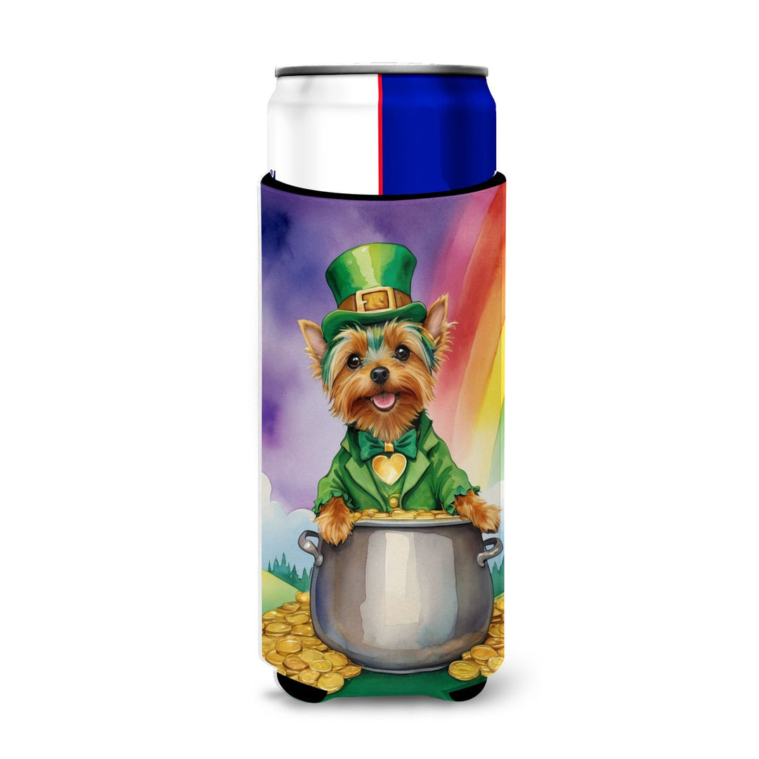 Yorkshire Terrier St Patricks Day Hugger for Ultra Slim Cans Image 1