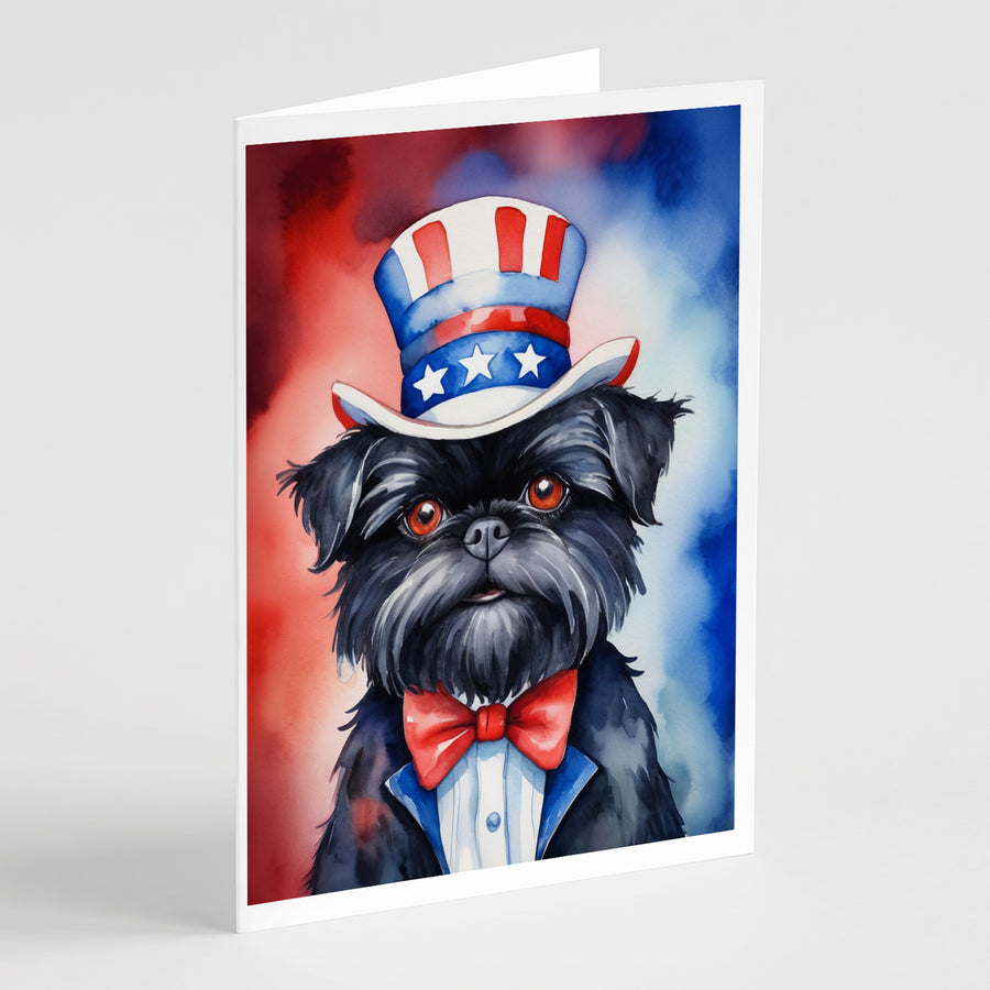 Yorkshire Terrier Patriotic American Greeting Cards Pack of 8 Image 1