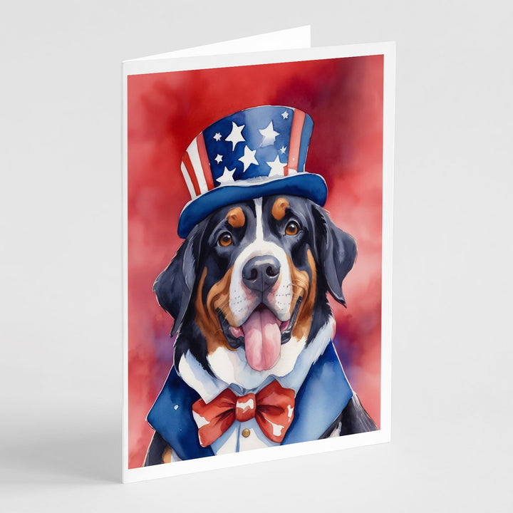 Yorkshire Terrier Patriotic American Greeting Cards Pack of 8 Image 2