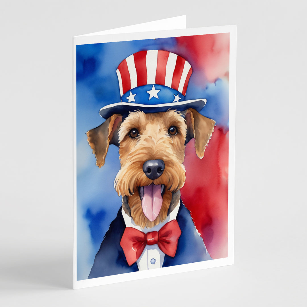 Yorkshire Terrier Patriotic American Greeting Cards Pack of 8 Image 3