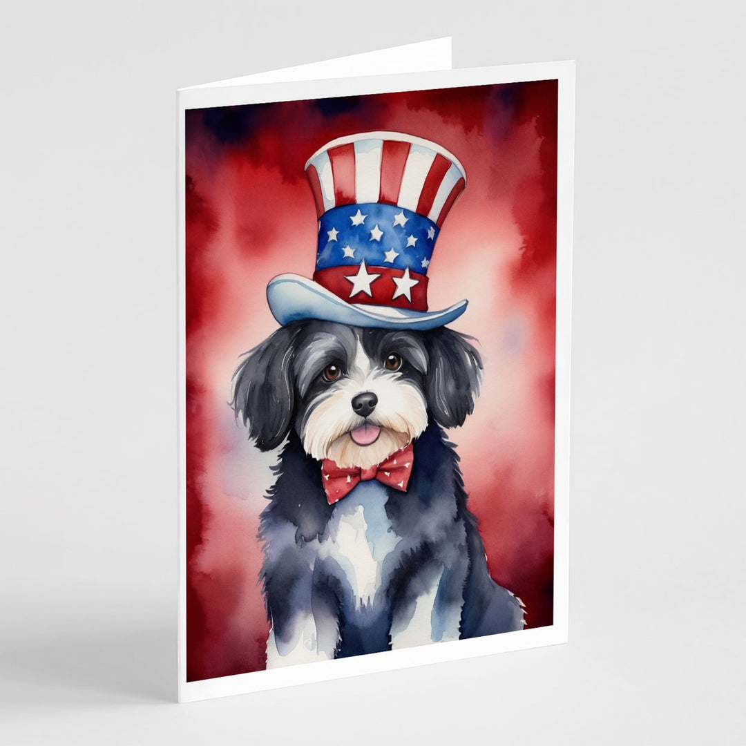 Yorkshire Terrier Patriotic American Greeting Cards Pack of 8 Image 4