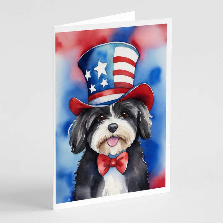 Yorkshire Terrier Patriotic American Greeting Cards Pack of 8 Image 5