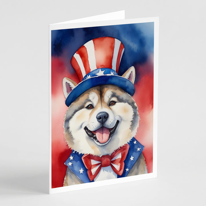 Yorkshire Terrier Patriotic American Greeting Cards Pack of 8 Image 4