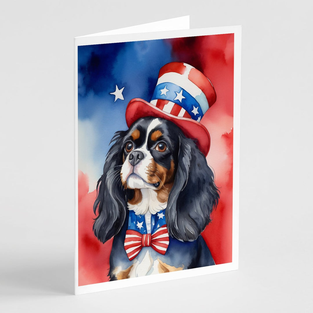 Yorkshire Terrier Patriotic American Greeting Cards Pack of 8 Image 1