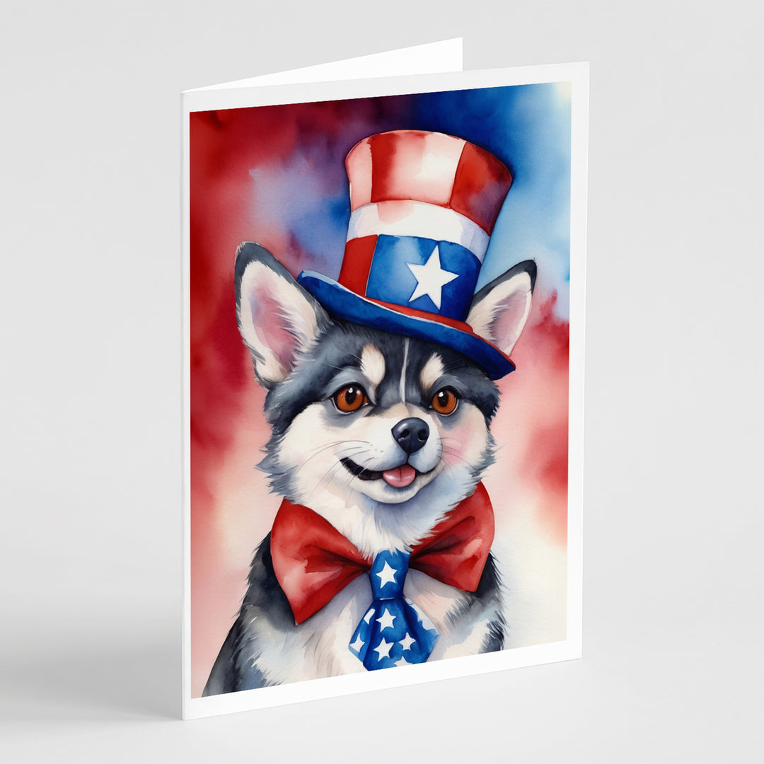 Yorkshire Terrier Patriotic American Greeting Cards Pack of 8 Image 5