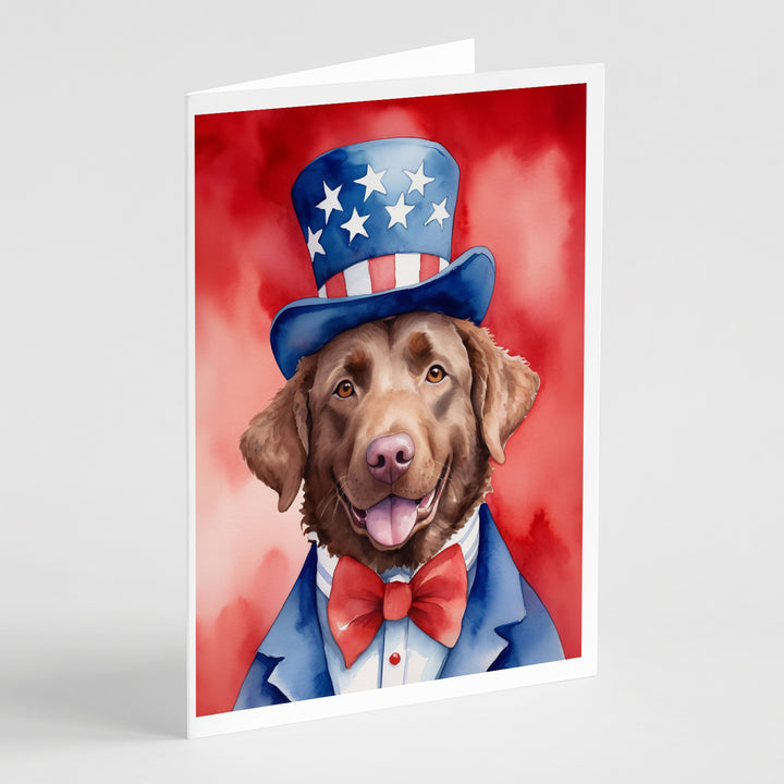 Yorkshire Terrier Patriotic American Greeting Cards Pack of 8 Image 4