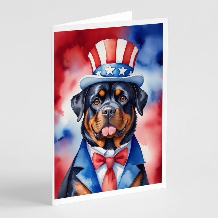 Yorkshire Terrier Patriotic American Greeting Cards Pack of 8 Image 1