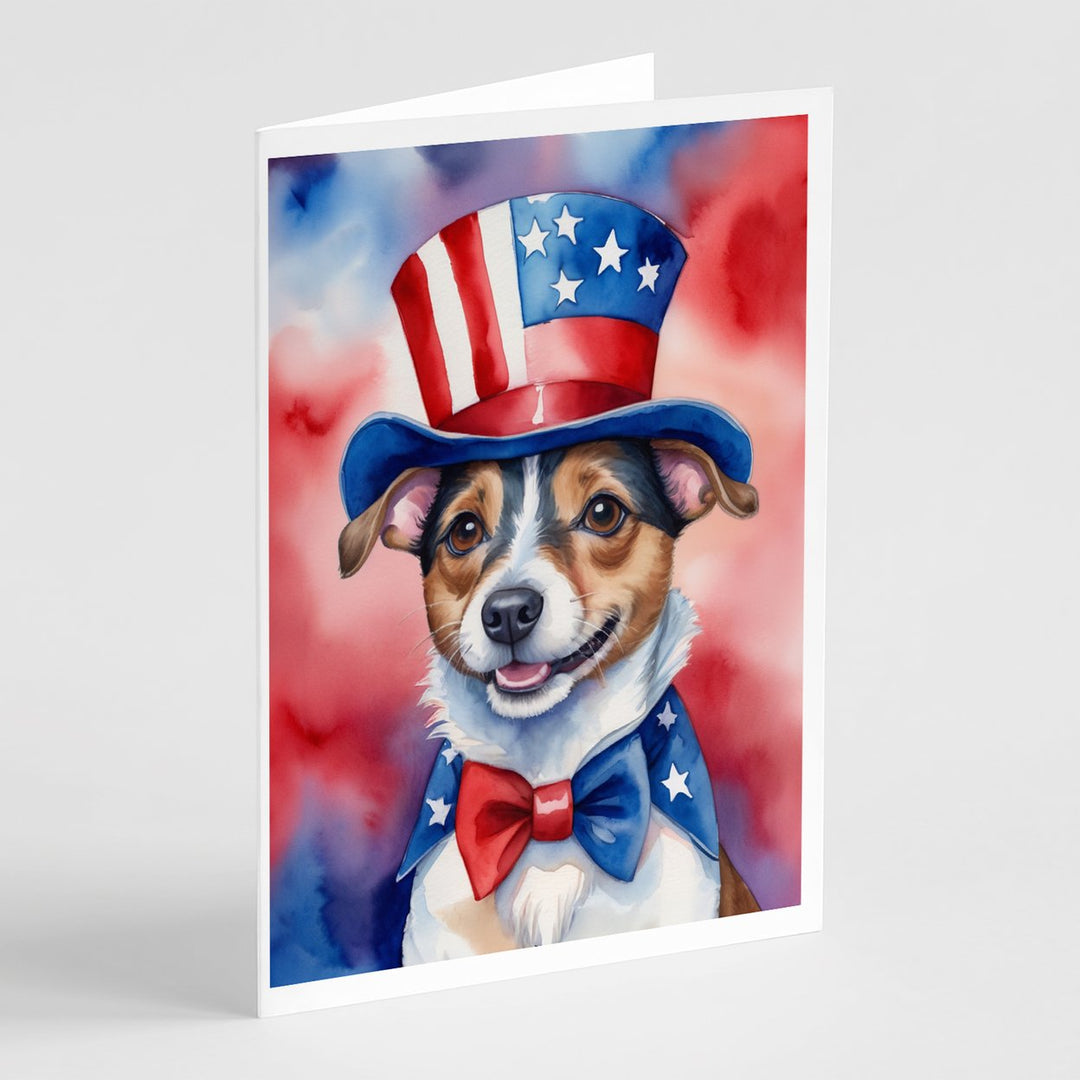 Yorkshire Terrier Patriotic American Greeting Cards Pack of 8 Image 1