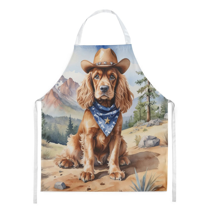 Yorkshire Terrier Yorkie Cowboy Welcome Apron Image 1