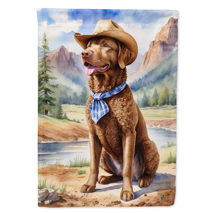 Yorkshire Terrier Yorkie Cowboy Welcome House Flag Image 2