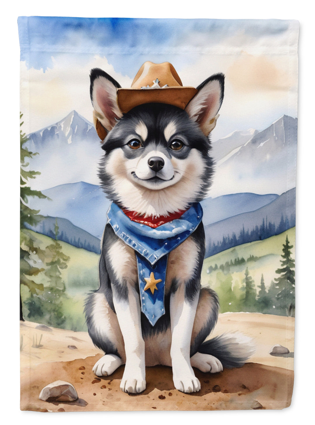 Yorkshire Terrier Yorkie Cowboy Welcome House Flag Image 7