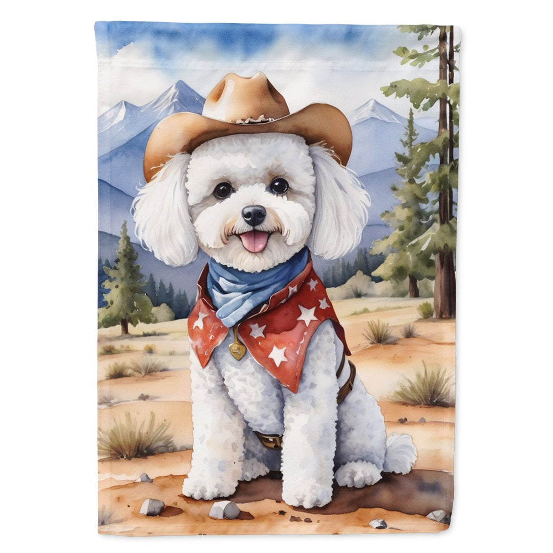 Yorkshire Terrier Yorkie Cowboy Welcome House Flag Image 10