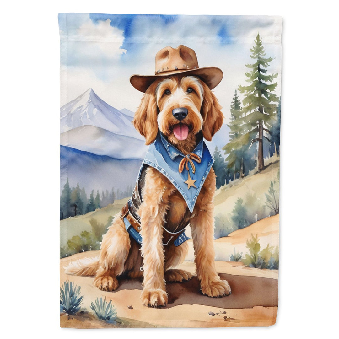 Yorkshire Terrier Yorkie Cowboy Welcome House Flag Image 2