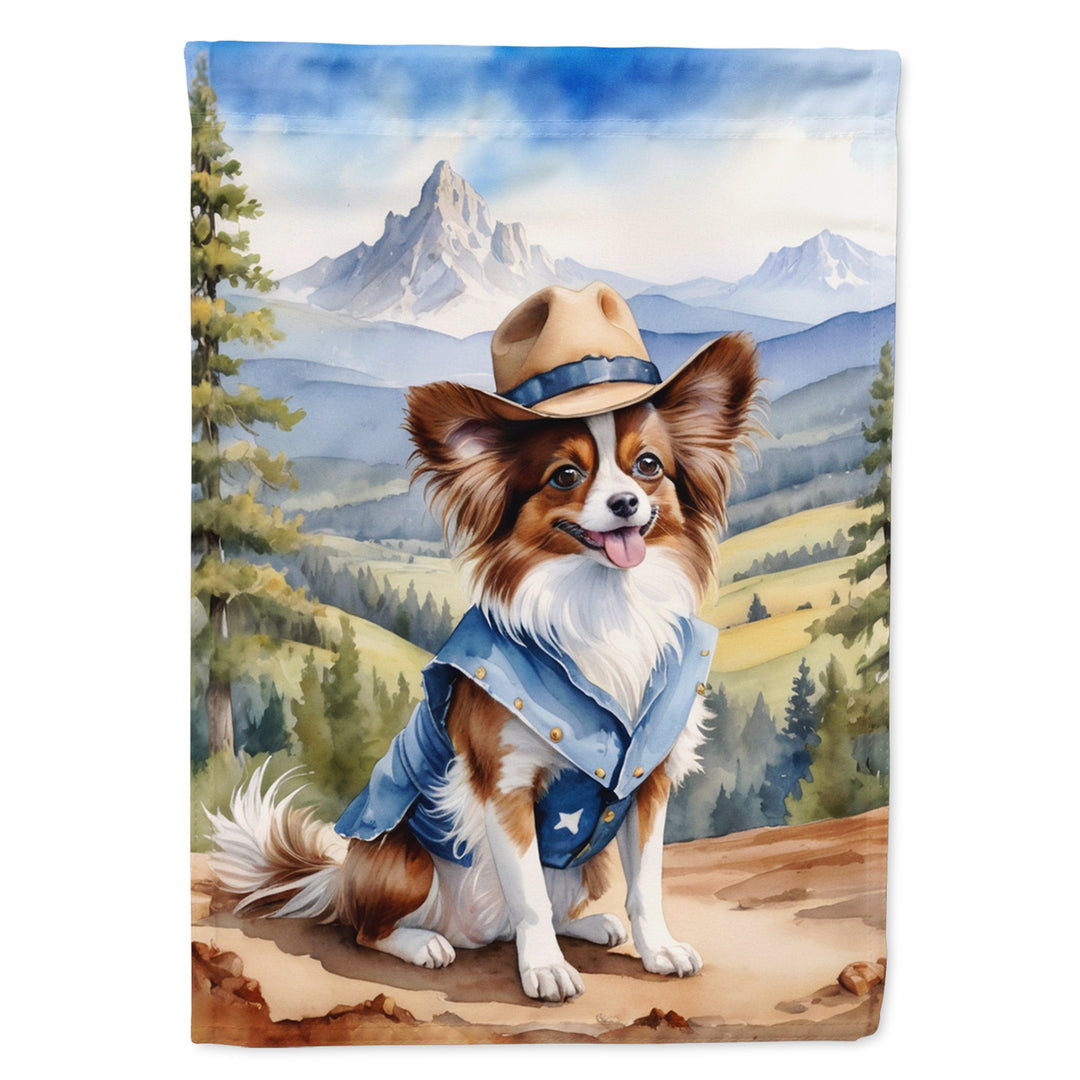 Yorkshire Terrier Yorkie Cowboy Welcome House Flag Image 4