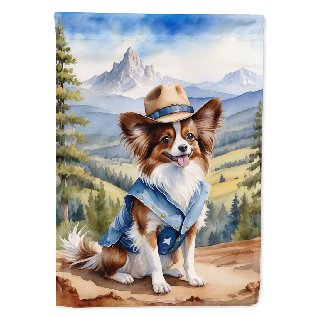 Yorkshire Terrier Yorkie Cowboy Welcome House Flag Image 5