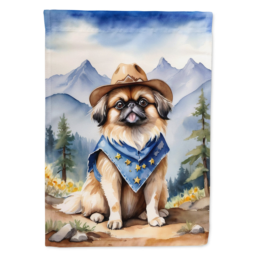 Yorkshire Terrier Yorkie Cowboy Welcome House Flag Image 6