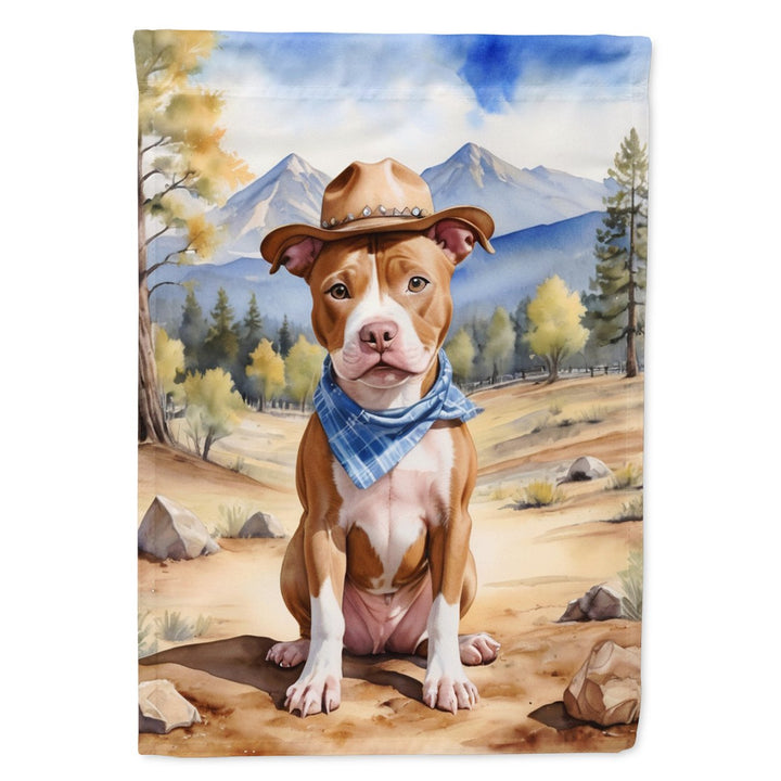 Yorkshire Terrier Yorkie Cowboy Welcome House Flag Image 8